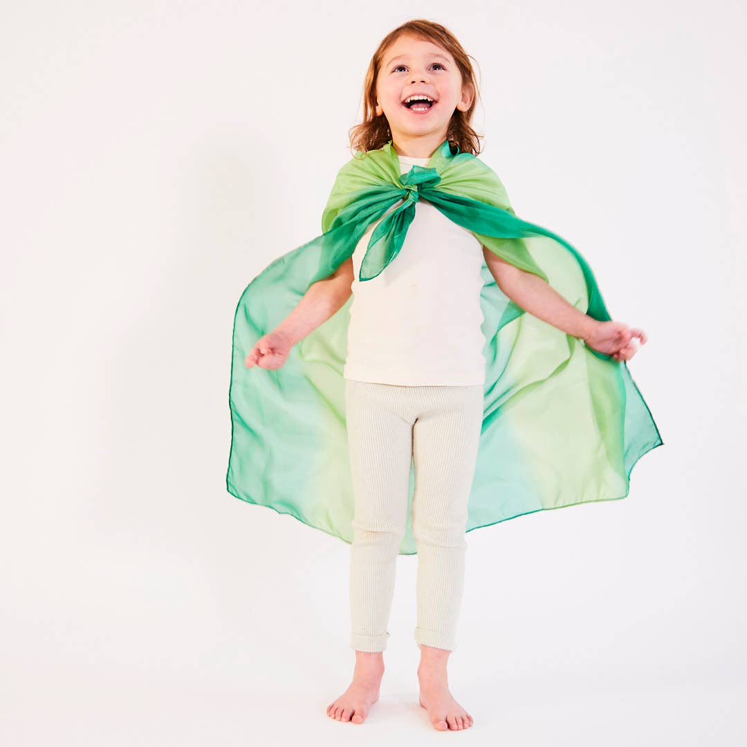 Sarahs Silk Earth Playsilks - Open-Ended 100% Silk, Natural Waldorf Toys: Forest - - MamaMilla