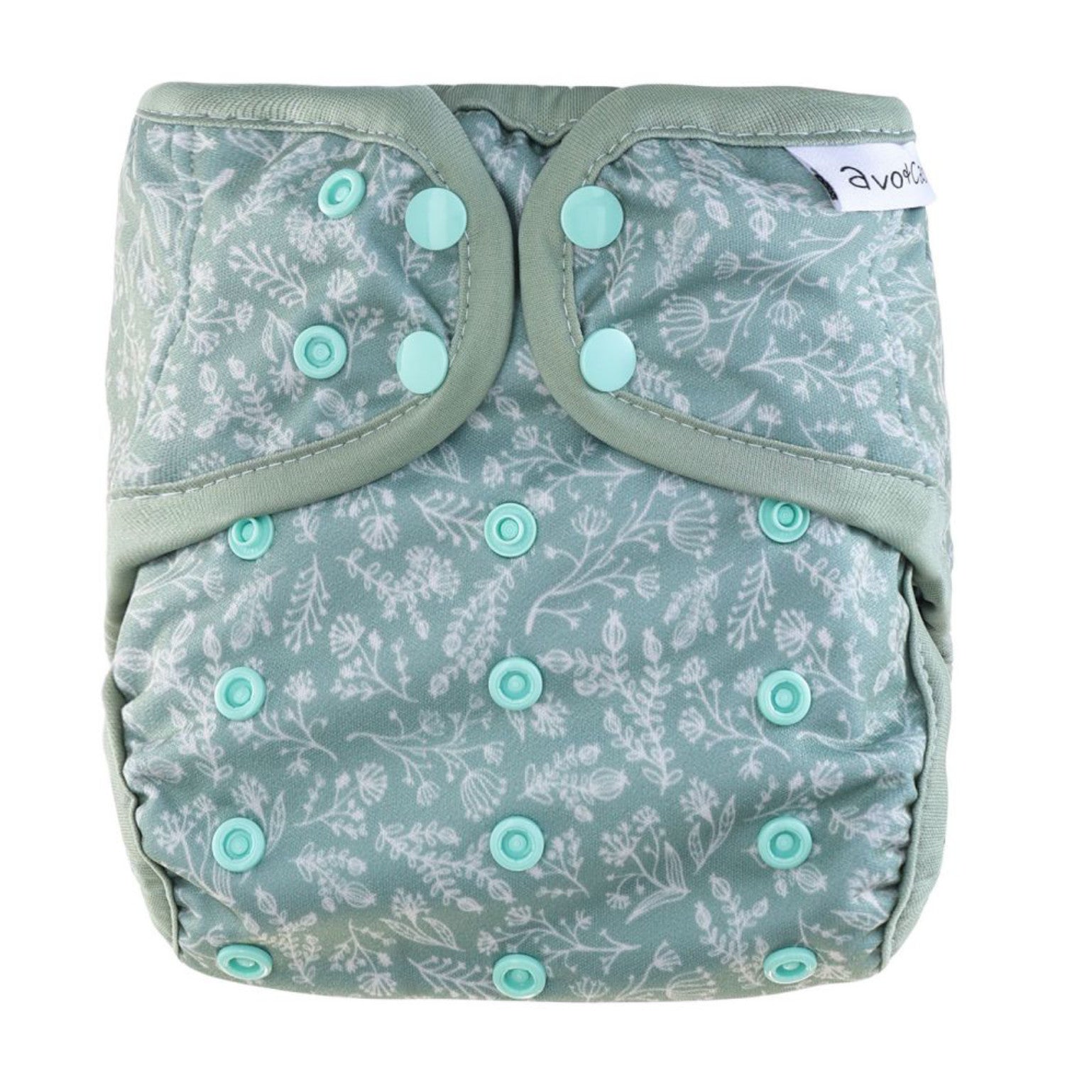 avo+cado One Size Explorer Nappy Cover - Wildpflanzen, Naturküche, Knospen, Giersch, Sand, Pampasgras, Moss, Mauve, Blätter, Kräuter, Grey, Pusteblume - - MamaMilla