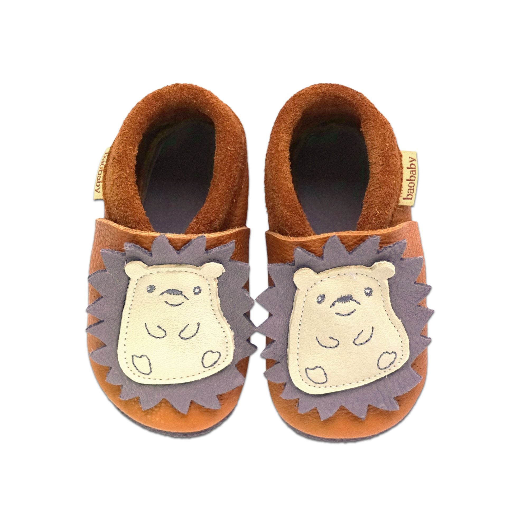 Baobaby Klassisk Babysko - Spikey Curry M - - MamaMilla
