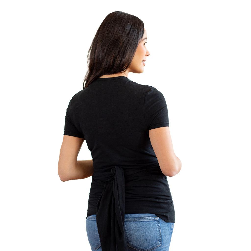 Moby Top med støtte og Vikle t-shirt Bump & Beyond - Sort - Strækvikle - MamaMilla