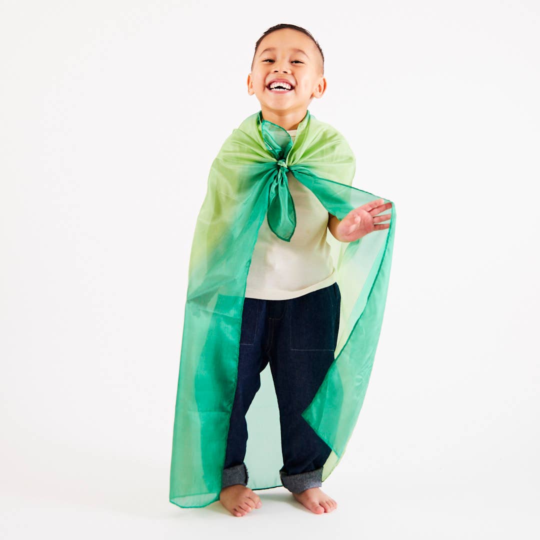 Sarahs Silk Earth Playsilks - Open-Ended 100% Silk, Natural Waldorf Toys: Ocean - - MamaMilla