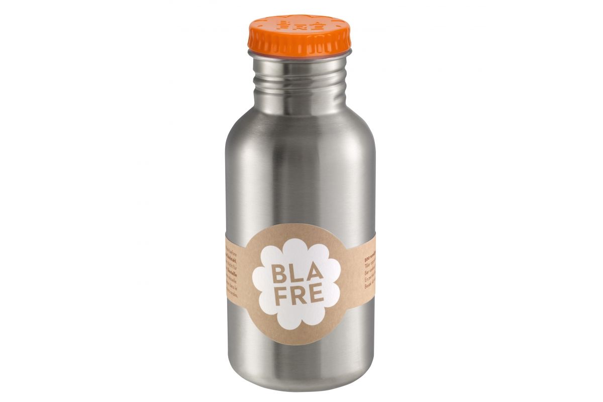 BLAFRE drikkedunk i rustfrit stål - 500 ml - Orange - Drikkedunk i stål - MamaMilla