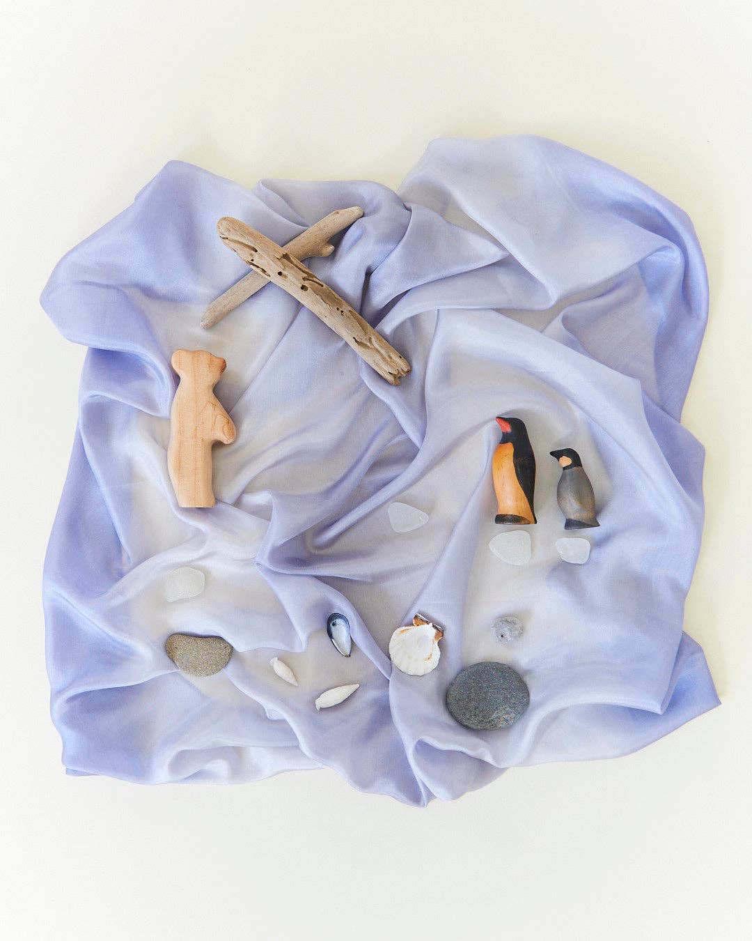 Sarahs Silk Earth Playsilks - Open-Ended 100% Silk, Natural Waldorf Toys: Desert - - MamaMilla