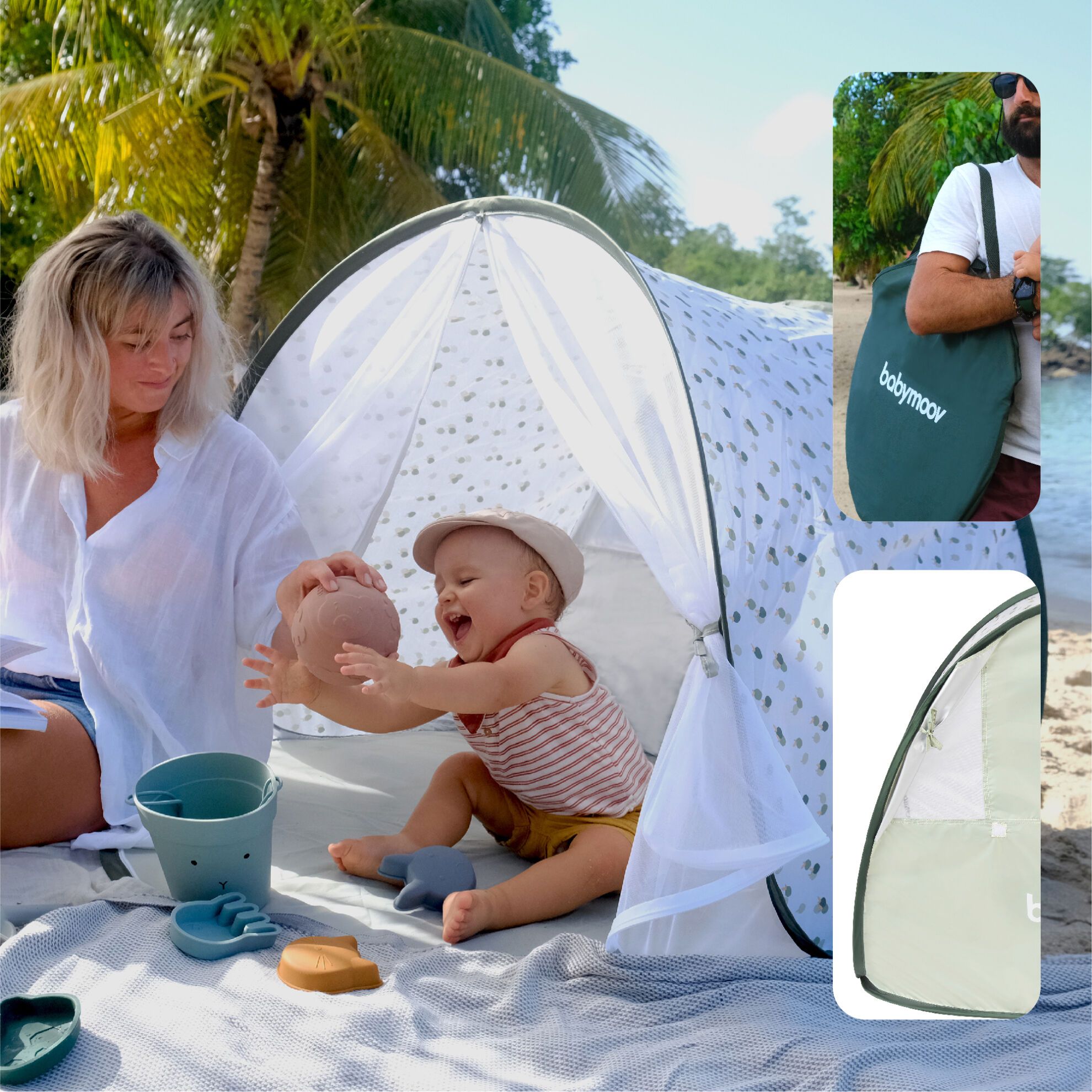 Babymoov UV-telt - Grøn - Provence - UV-telt - MamaMilla