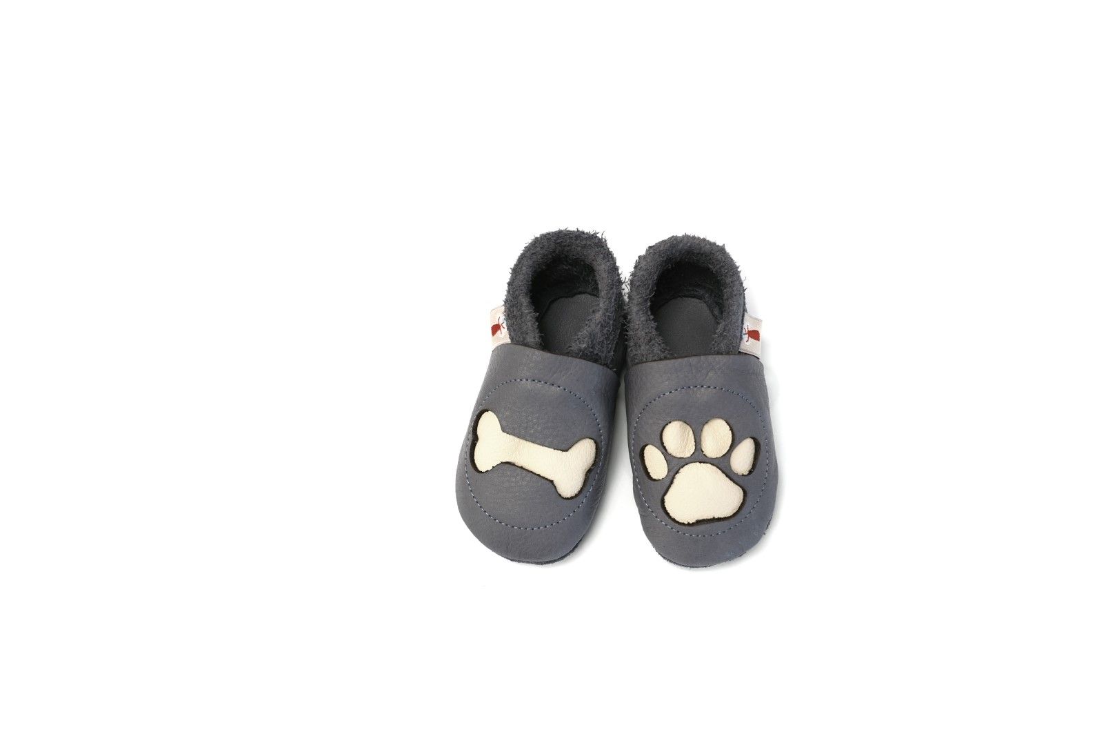 Baobaby Klassisk Babysko - Paw Grey M - - MamaMilla