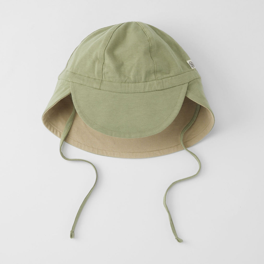 Cloby Solhat UPF 50+ Olive Green/Sandy Beach 0-6m - - MamaMilla