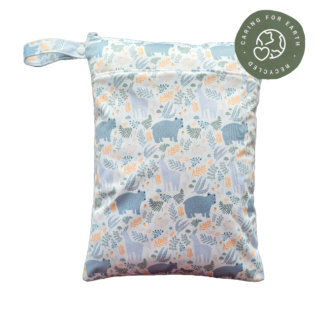 The Swedish Forest | Wetbag medium: Humleblomster grön - - MamaMilla