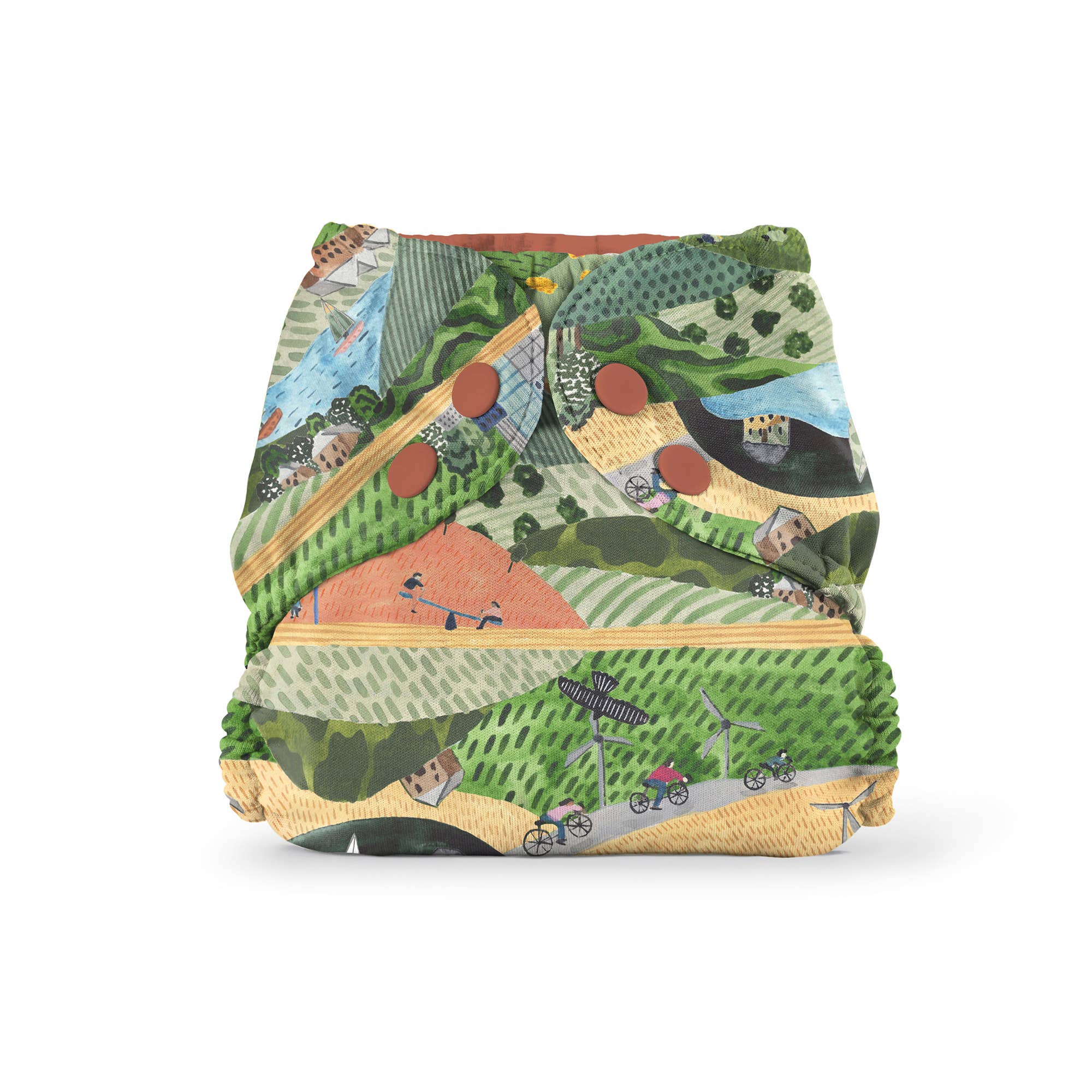 Outer (+ Swim Diaper): Winter Water Factory Wild Cats / Size 2 (18-35 lbs) - - MamaMilla