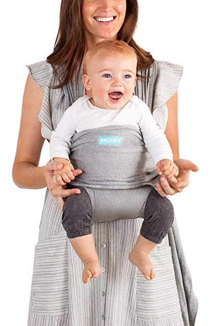 Moby - Fit Strækvikle/Bæresele - Heathered Grey - Strækvikle - MamaMilla