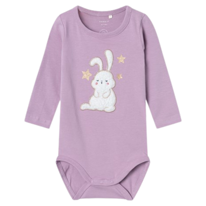 Name it Body mit Glitzerdetails – Solinne – Rabbit – Lavender Mist – Body – MamaMilla