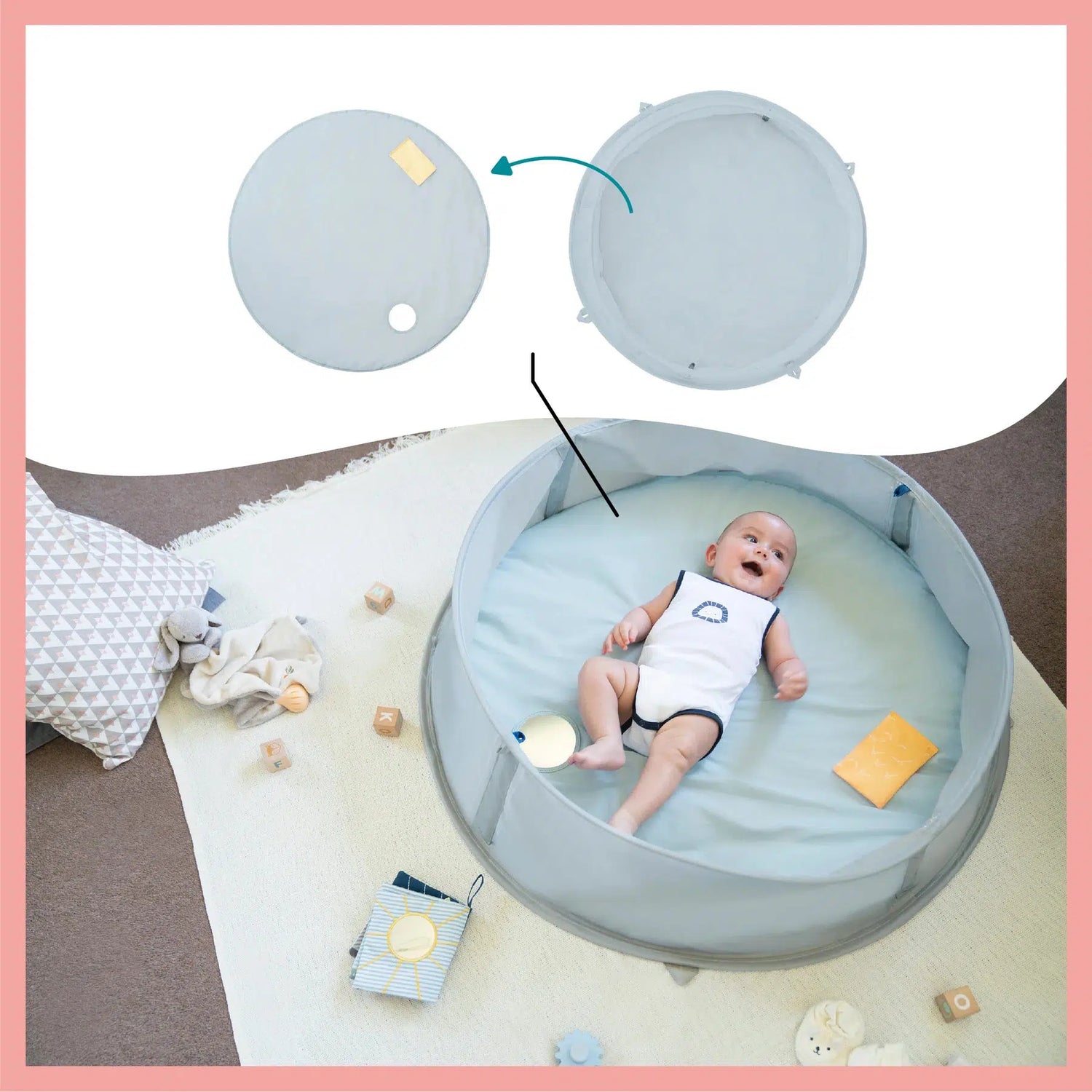 Babymoov 3i1 UV-telt - Mariniére Aquani - Uv-telt - MamaMilla
