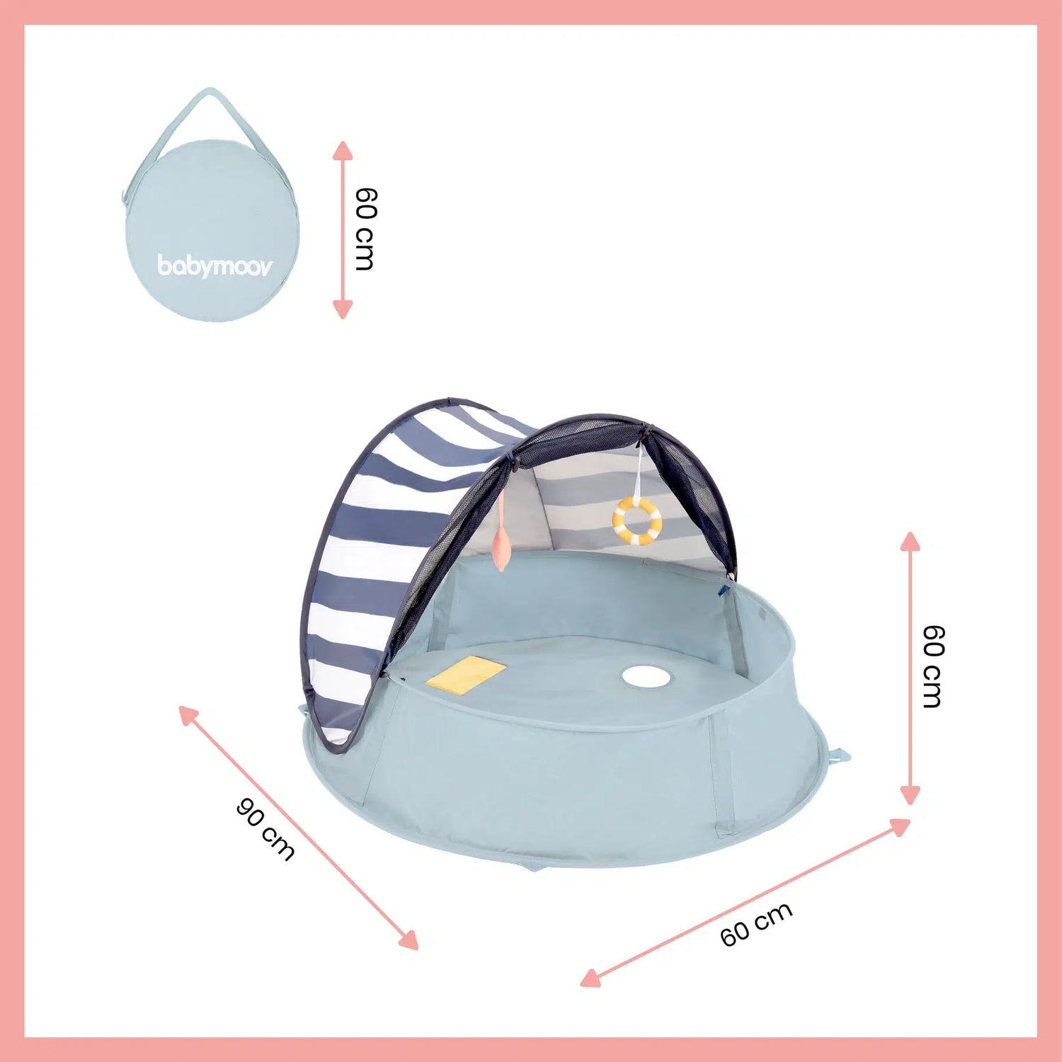 Babymoov 3i1 UV-telt - Mariniére Aquani - Uv-telt - MamaMilla