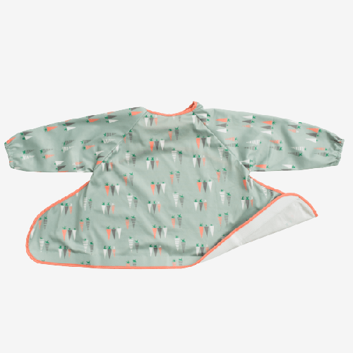 Tidy Tot Hagesmæk med Lange Ærmer til Bakke - Støvet Mint - Hagesmæk med ærmer - MamaMilla