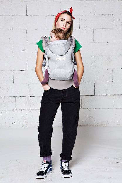 Love radius bæresele - Hoodie carrier - Lysegrå/Athletic Grey - bæresele - MamaMilla