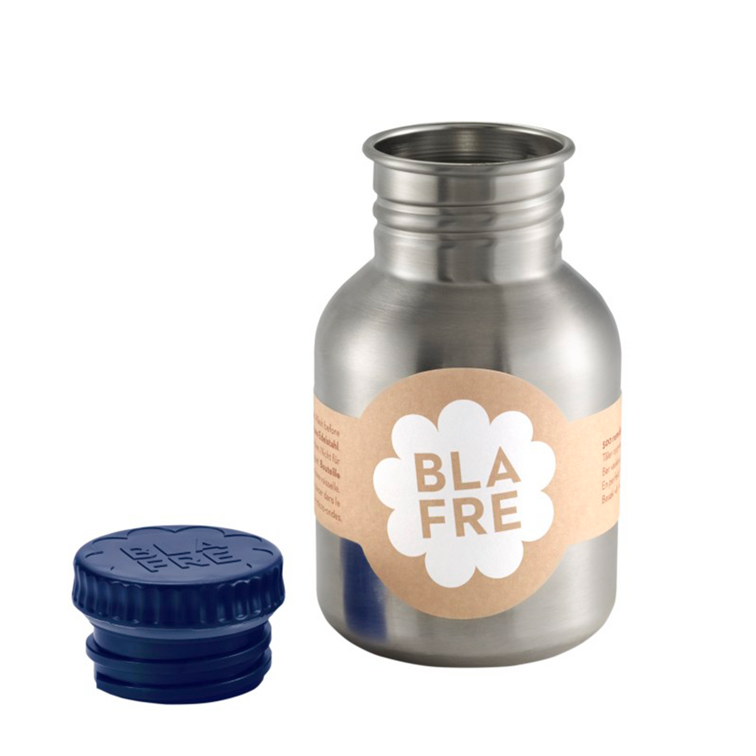 BLAFRE drikkedunk i rustfrit stål - 300 ml - Marineblå - Drikkedunk i stål - MamaMilla
