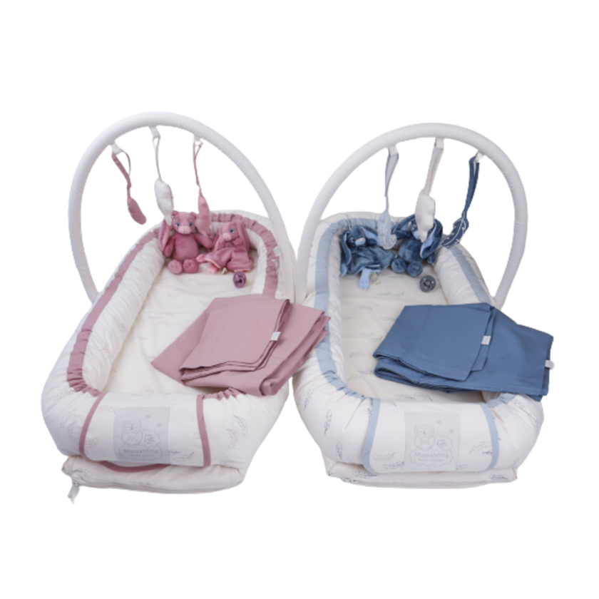 MamaMilla babynest med Fossflakes fyld - Rose feathers - Babynest - MamaMilla